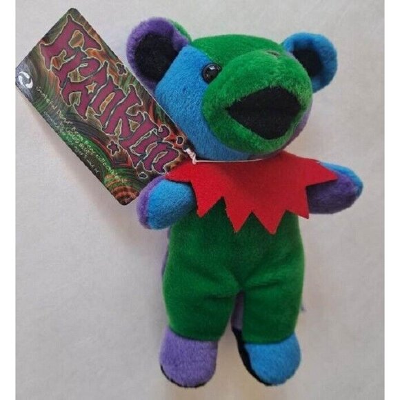 Franklin Bear Grateful Dead Beanie Plush Doll Novelty Beanbag Hippie Collectible - Picture 2 of 4